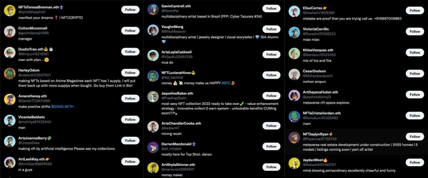 Buy NFT Twitter Followers